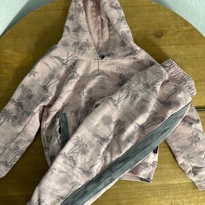 3T Pink and Gray Hoodie and Jogger Set